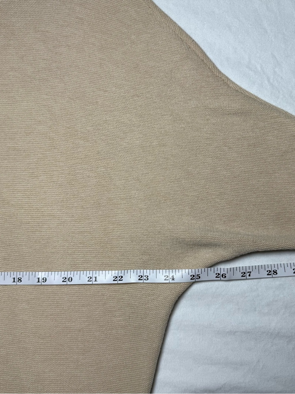 Quince Heather Oatmeal Cotton Cashmere Link-Stitch Short Sleeve Dolman Sweater L - Picture 10 of 10